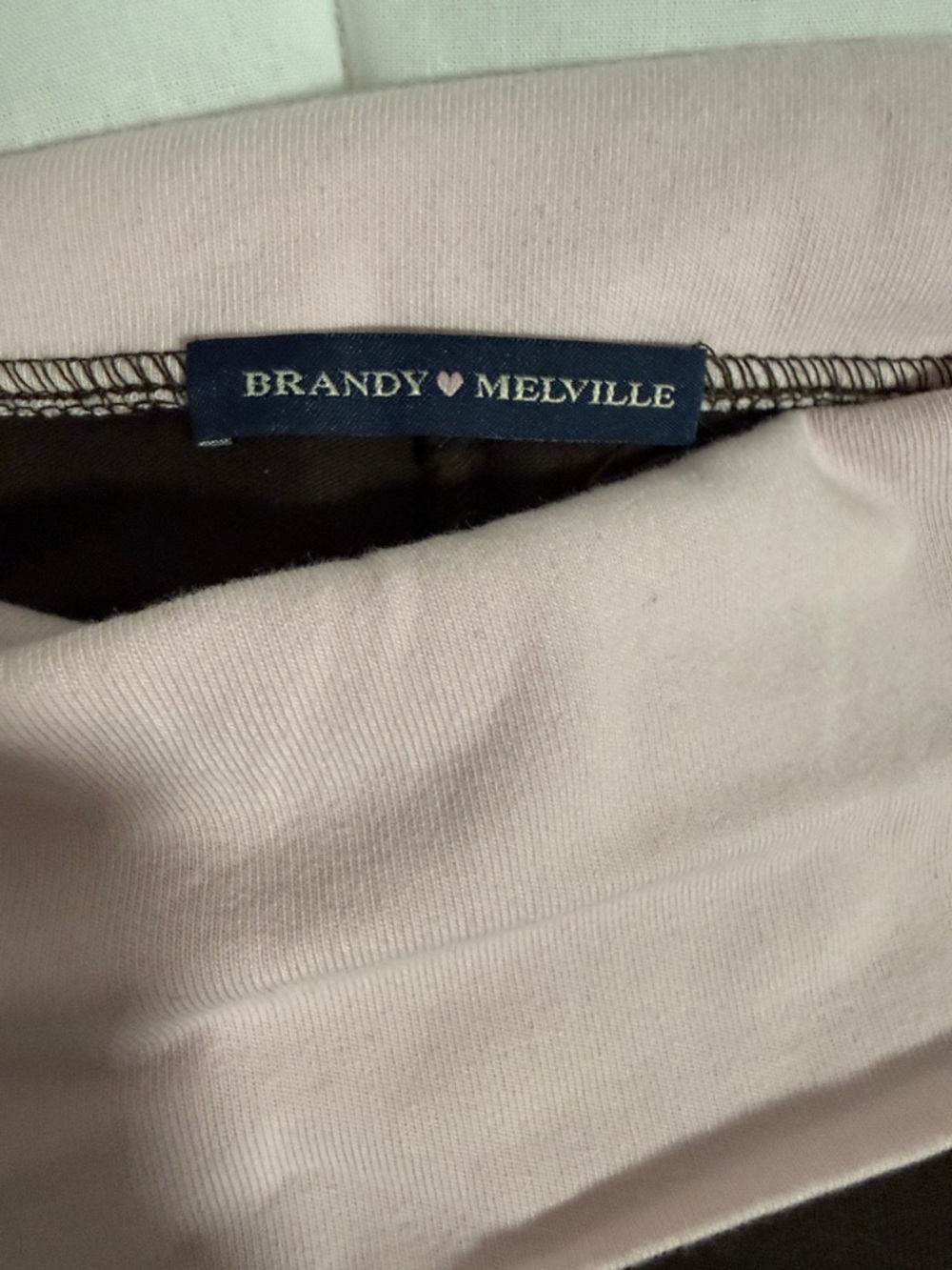 Brandy Melville Wide Leg Pants with Pink Fold-Over Waistband | NWOT - Picture 2 of 2